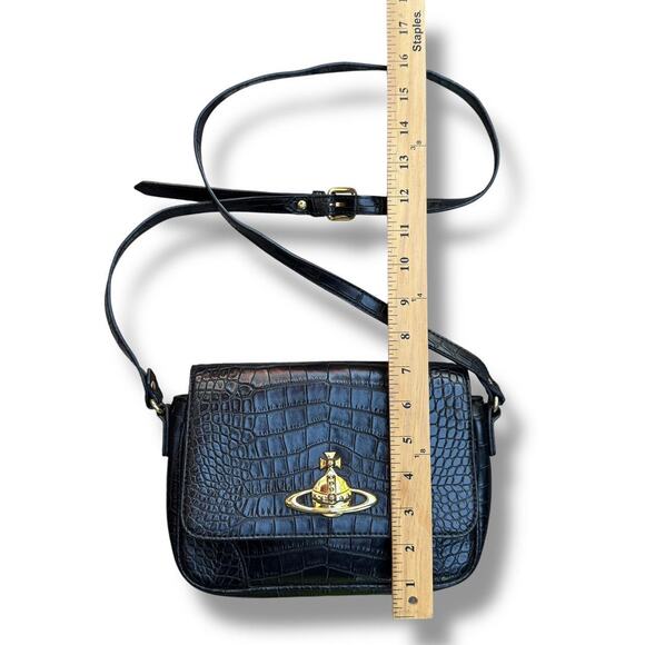 Vivienne Westwood Anglomania Croc Leather Shoulder Bag - Picture 4 of 7